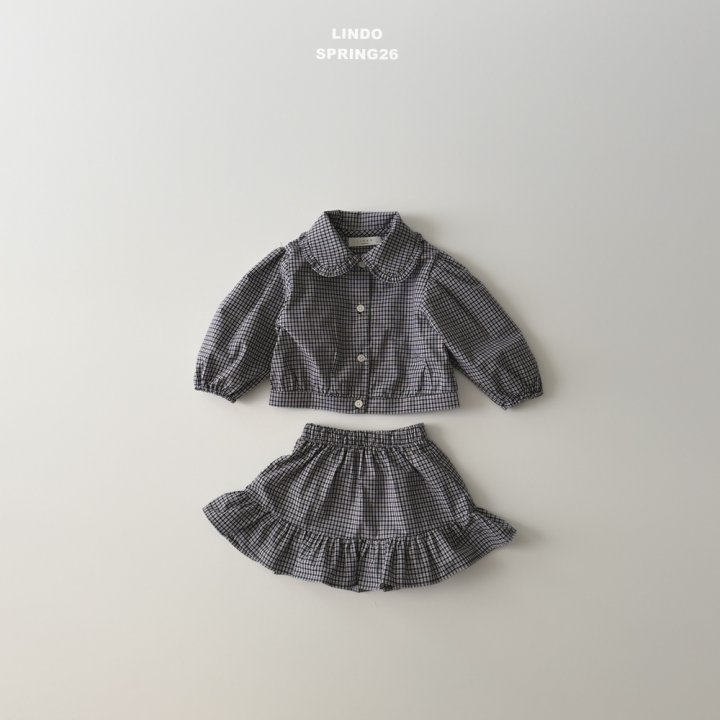 Lindo - Korean Baby Fashion - #babyboutique - Garden Check Set - 3