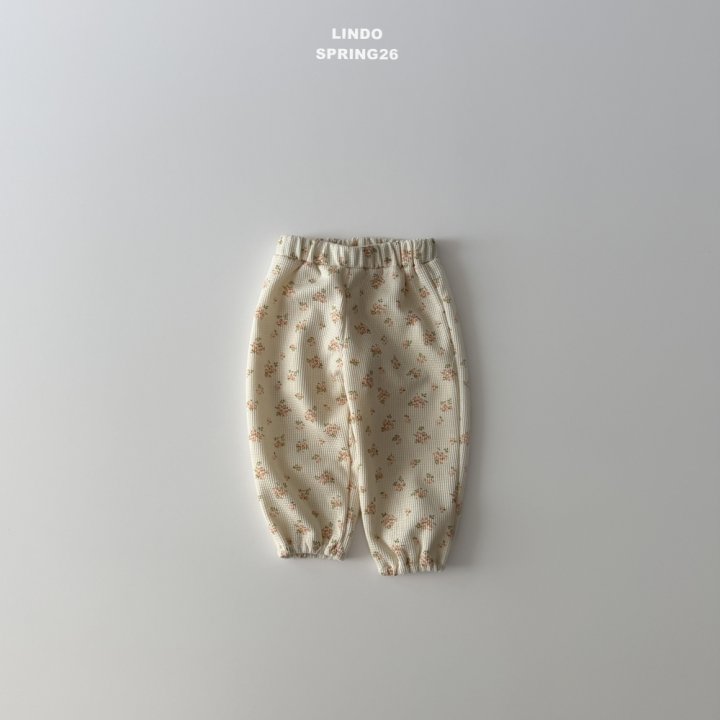 Lindo - Korean Baby Fashion - #babyboutiqueclothing - Waffle Flower Jogger Pants - 3