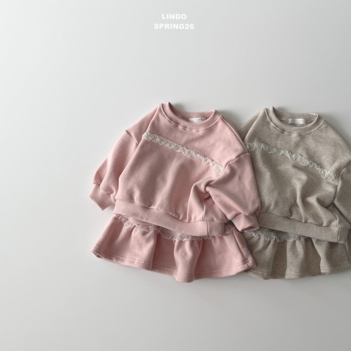 Lindo - Korean Baby Fashion - #babyboutiqueclothing - Frill Lace Set (Sweatshirt + Skirt) - 2