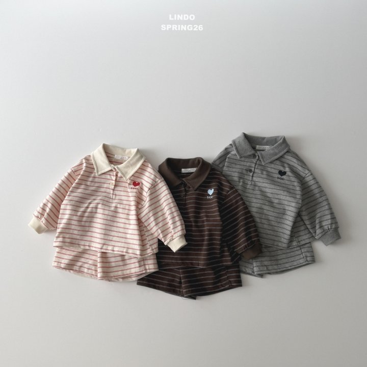 Lindo - Korean Baby Fashion - #babyfashion - Sand Collar Set - 6