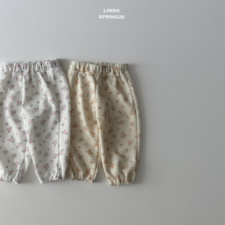 Lindo - Korean Baby Fashion - #babyfashion - Waffle Flower Jogger Pants - 5