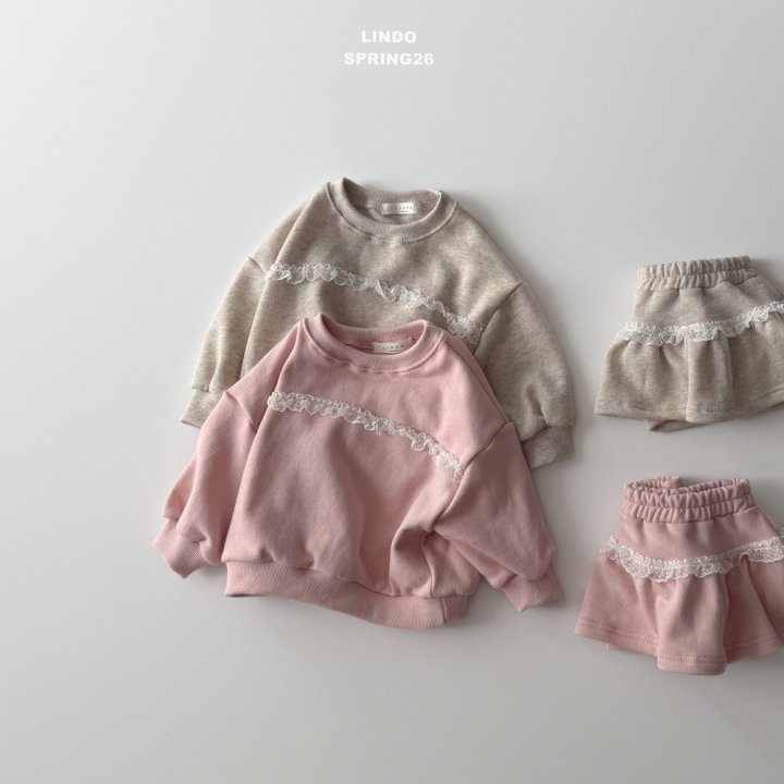 Lindo - Korean Baby Fashion - #babyclothing - Frill Lace Set (Sweatshirt + Skirt) - 4
