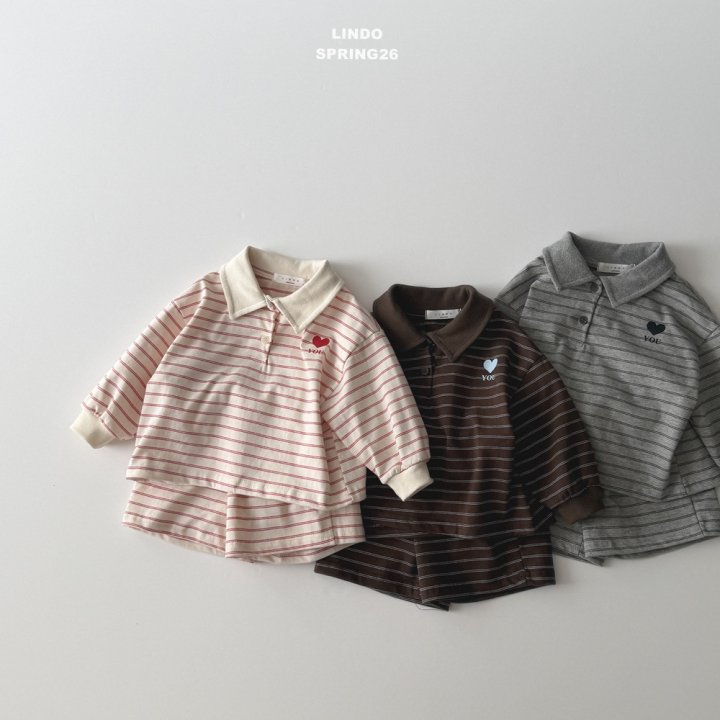 Lindo - Korean Baby Fashion - #babyfever - Sand Collar Set - 7