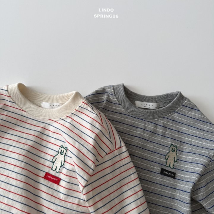 Lindo - Korean Baby Fashion - #babyfever - Bear Label Tee - 5