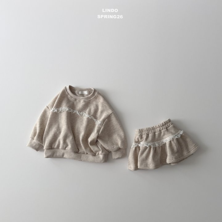 Lindo - Korean Baby Fashion - #babyfever - Frill Lace Set (Sweatshirt + Skirt) - 5
