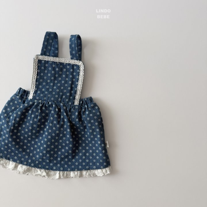 Lindo - Korean Baby Fashion - #babyfashion - Bebe Spring Spring Denim One-piece - 4