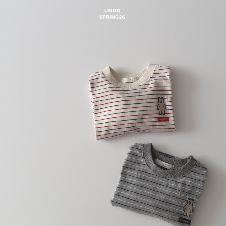 Lindo - Korean Baby Fashion - #babygirlfashion - Bear Label Tee - 6