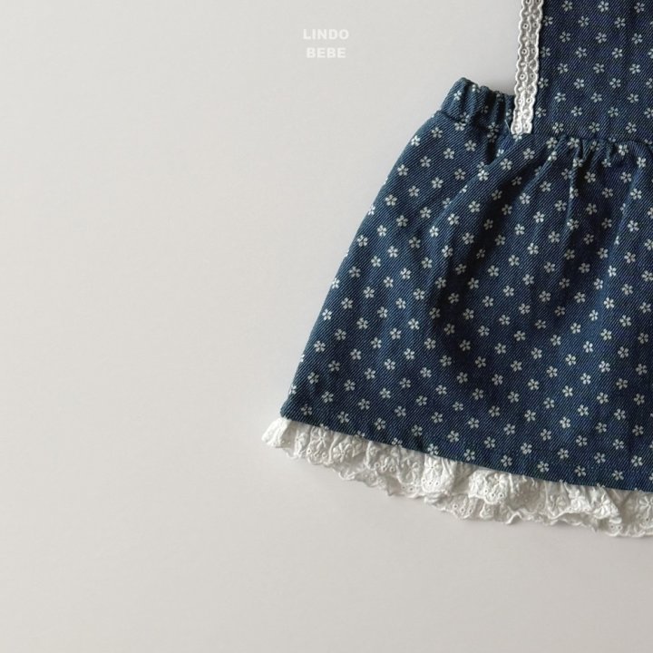 Lindo - Korean Baby Fashion - #babygirlfashion - Bebe Spring Spring Denim One-piece - 5