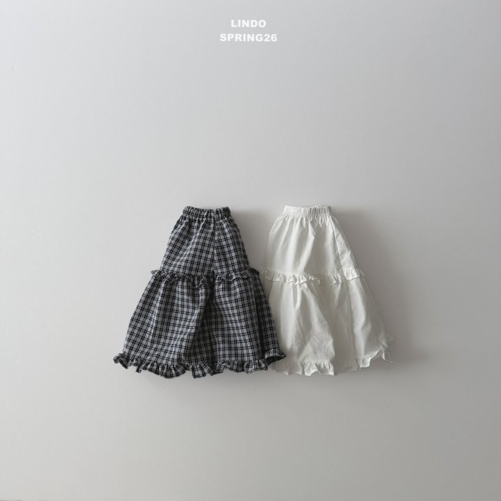 Lindo - Korean Baby Fashion - #babylifestyle - Anes Long Skirt (Check)