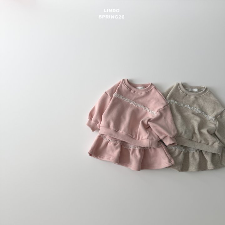 Lindo - Korean Baby Fashion - #babylifestyle - Frill Lace Set (Sweatshirt + Skirt) - 7