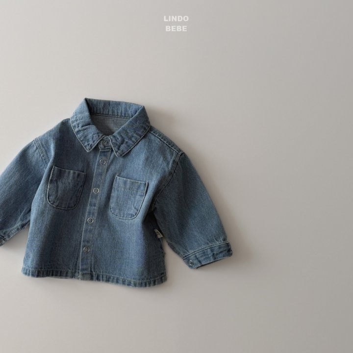 Lindo - Korean Baby Fashion - #babylifestyle - Bebe Denim Shirt - 2