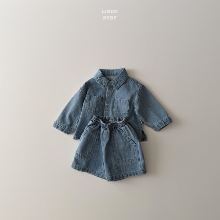 Lindo - Korean Baby Fashion - #babyootd - Bebe Denim Shorts - 5