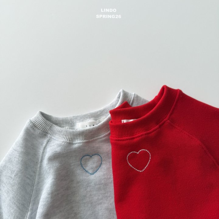 Lindo - Korean Baby Fashion - #babyoutfit - Stitch Heart Sweatshirt - 3