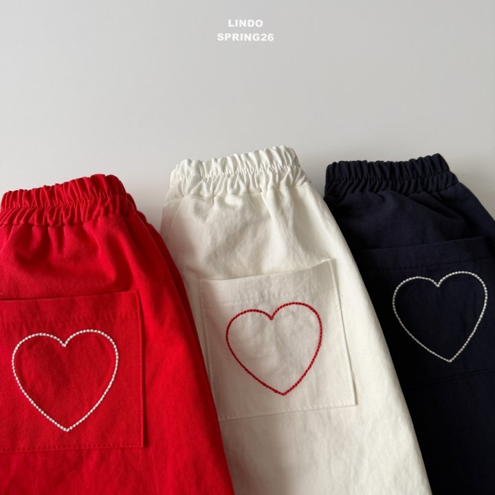Lindo - Korean Baby Fashion - #babyoutfit - Heart Point Pants - 3