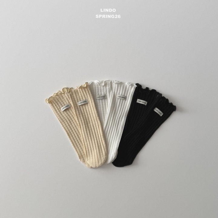 Lindo - Korean Baby Fashion - #babyoutfit - Rib Label Socks - 6