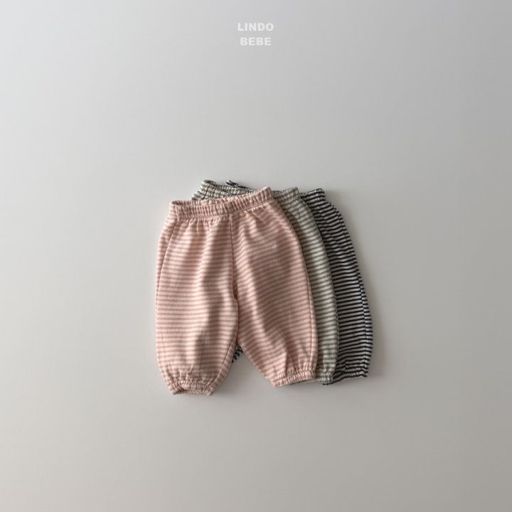 Lindo - Korean Baby Fashion - #babyoutfit - Bebe Stripe Jogger Pants - 6