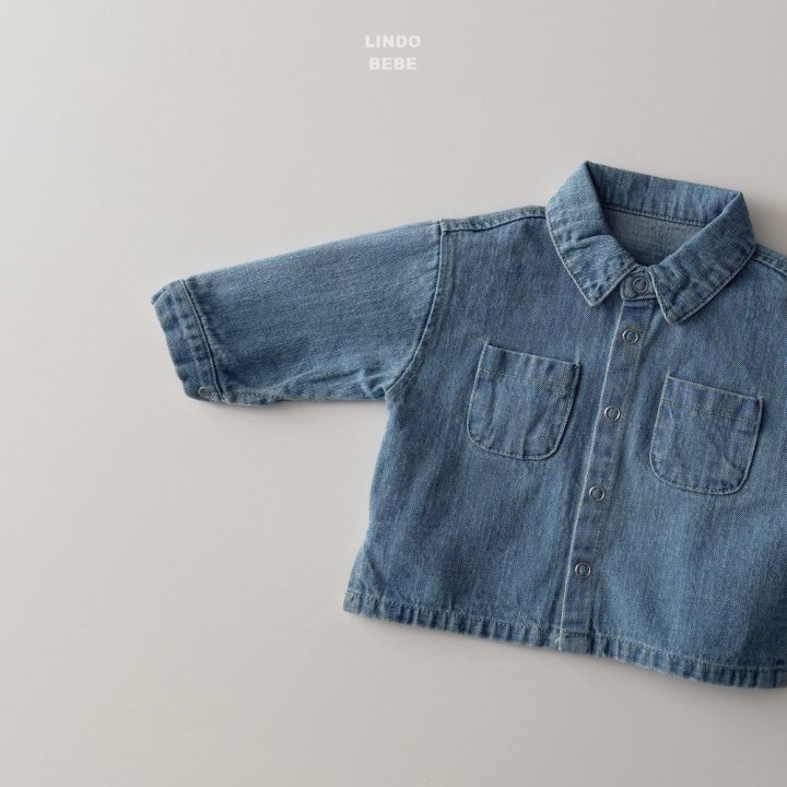 Lindo - Korean Baby Fashion - #babywear - Bebe Denim Shirt - 7