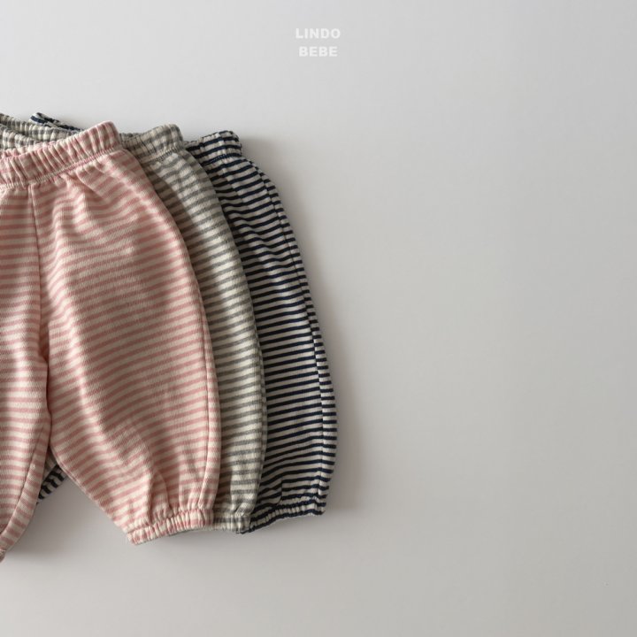 Lindo - Korean Baby Fashion - #onlinebabyboutique - Bebe Stripe Jogger Pants - 9
