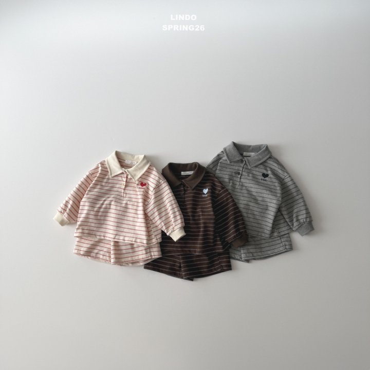 Lindo - Korean Baby Fashion - #onlinebabyshop - Sand Collar Set