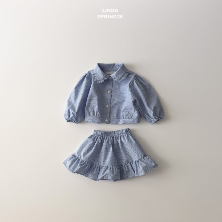 Lindo - Korean Baby Fashion - #onlinebabyshop - Garden Check Set - 2