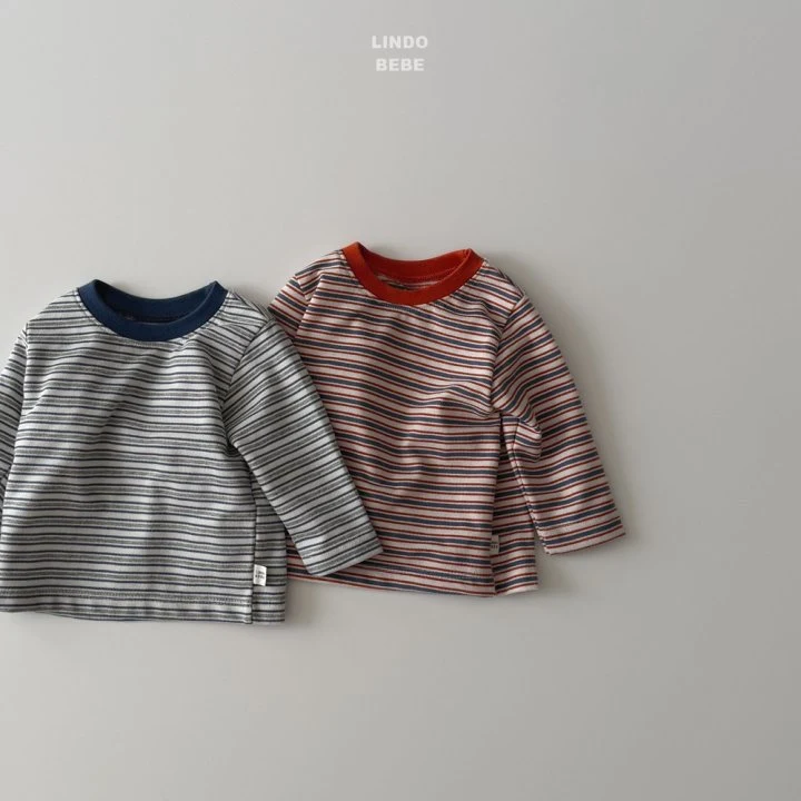 Lindo - Korean Baby Fashion - #onlinebabyboutique - Bebe Stripe Tee - 4