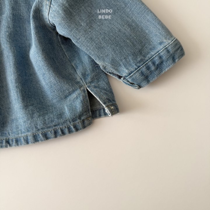 Lindo - Korean Baby Fashion - #onlinebabyshop - Bebe Denim Shirt - 9
