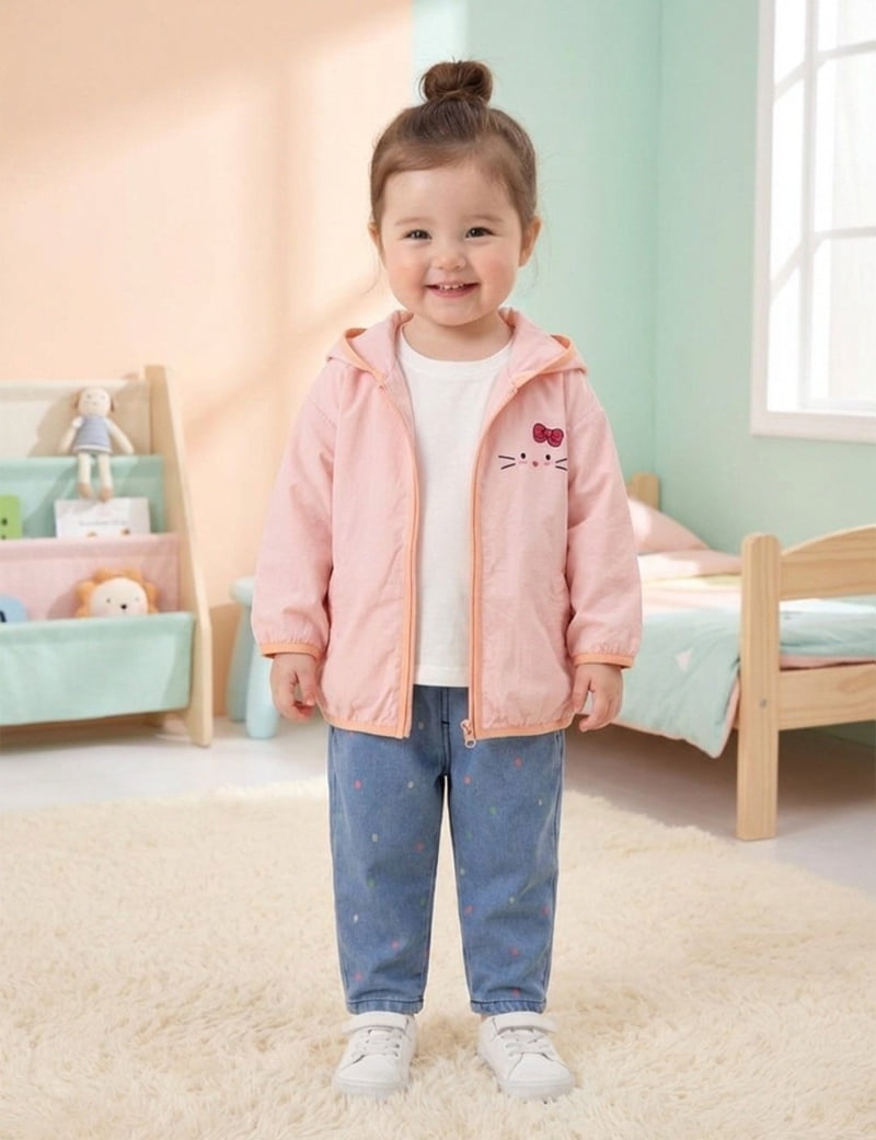 Little Rabbit - Korean Children Fashion - #Kfashion4kids - Meow Hooded Windbreaker - 6
