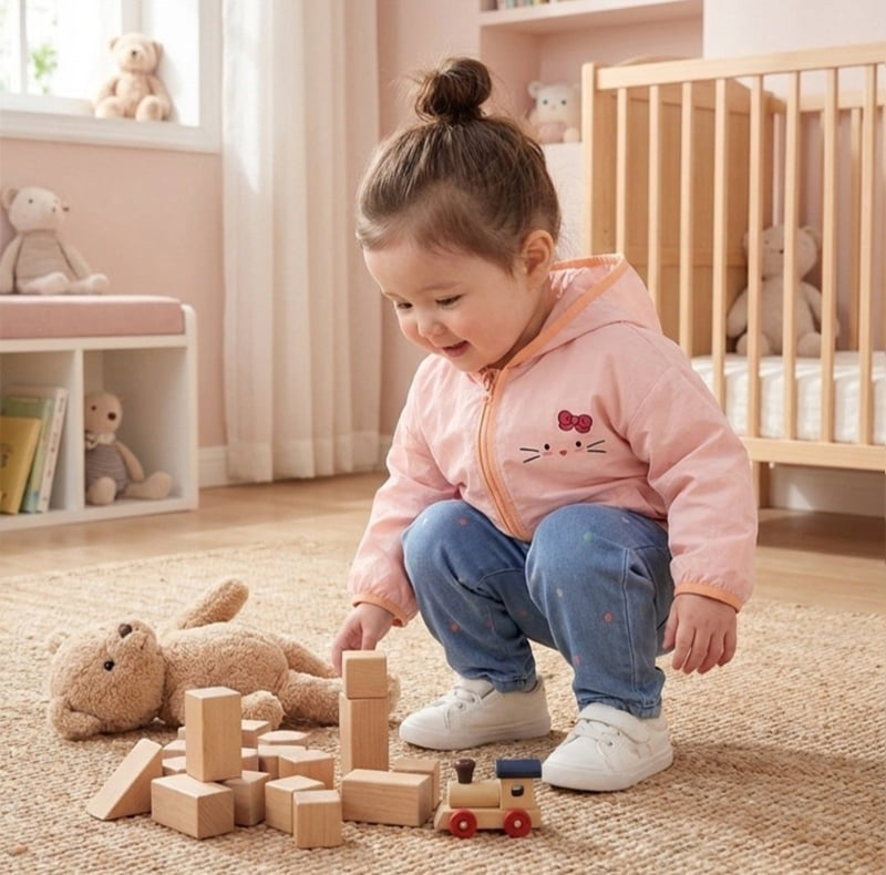 Little Rabbit - Korean Children Fashion - #kidsshorts - Meow Hooded Windbreaker - 3