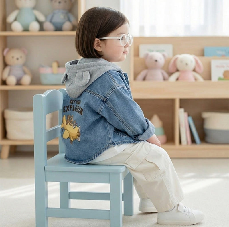 Little Rabbit - Korean Children Fashion - #kidzfashiontrend - Airplane Bear Denim Jacket - 7