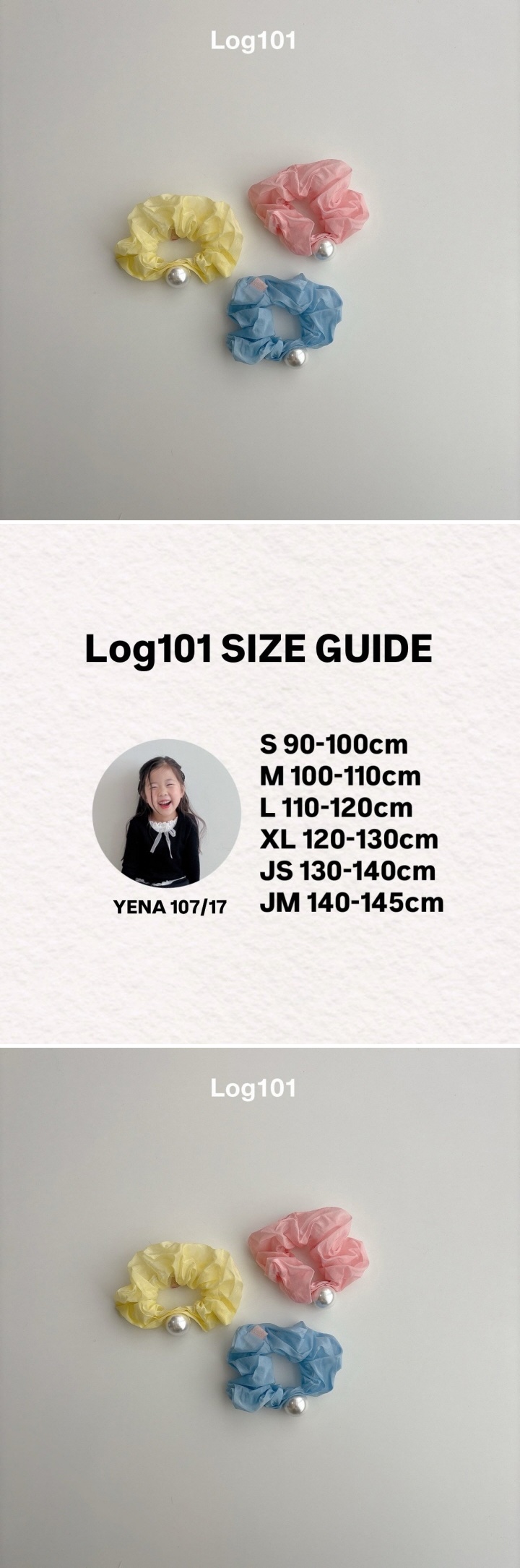 Log101 - Korean Children Fashion - #Kfashion4kids - Jasmine Pearl Scrunchie