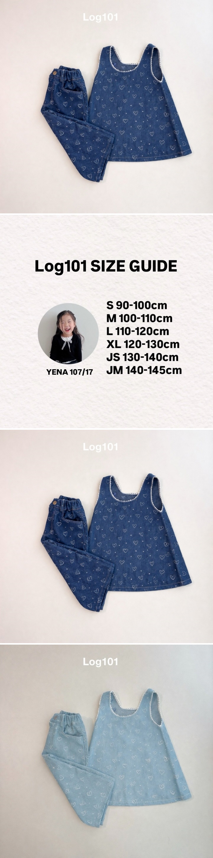 Log101 - Korean Children Fashion - #discoveringself - Love Denim Pants