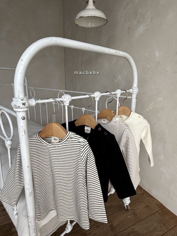 Mac - Korean Baby Fashion - #babyboutiqueclothing - Button Bebe Tee