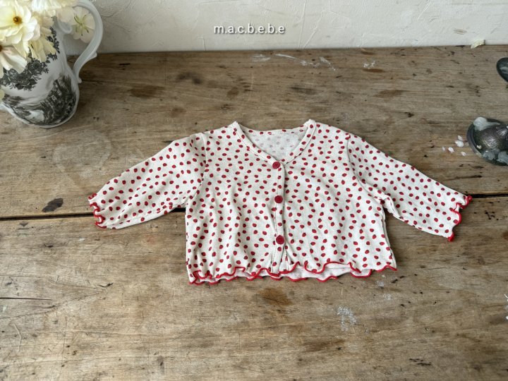 Mac - Korean Baby Fashion - #babylifestyle - Spring Strawberry Set (Pants+Cardigan+Scarf) - 11