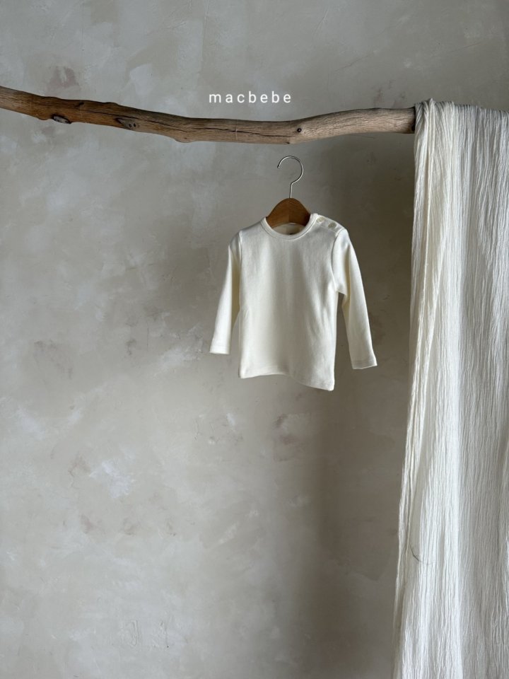 Mac - Korean Baby Fashion - #babyoutfit - Button Bebe Tee - 10