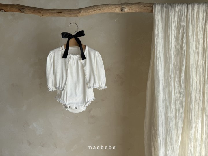 Mac - Korean Baby Fashion - #babywear - Heart Eyelet Cardigan Set - 10