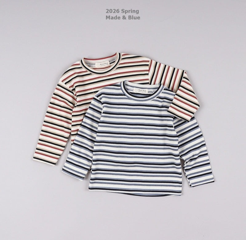 Made Blue - Korean Children Fashion - #Kfashion4kids - Kling Stripe Tee