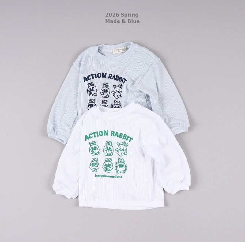 Made Blue - Korean Children Fashion - #childofig - Action Rabbit Tee