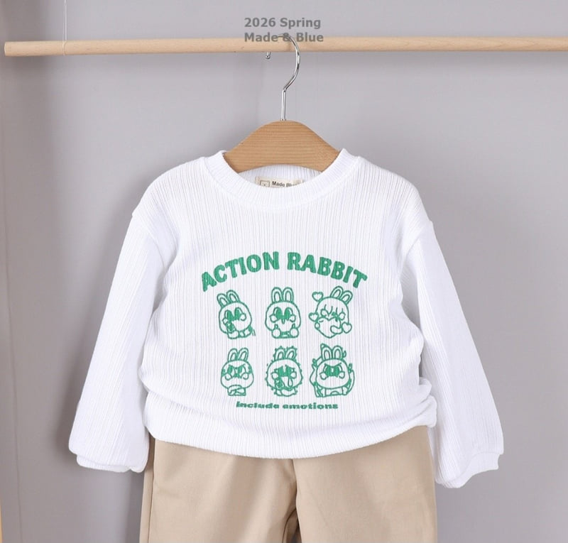 Made Blue - Korean Children Fashion - #childrensboutique - Action Rabbit Tee - 2
