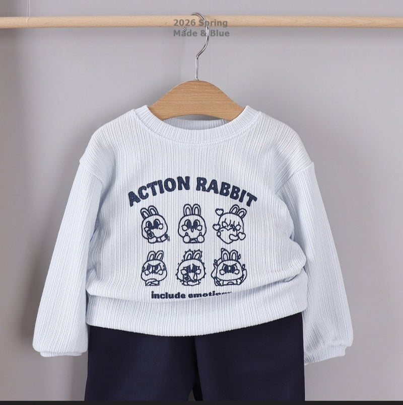 Made Blue - Korean Children Fashion - #designkidswear - Action Rabbit Tee - 3