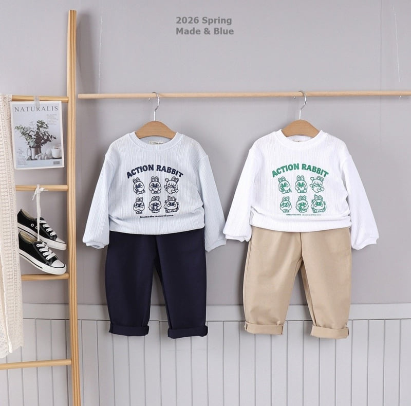 Made Blue - Korean Children Fashion - #designkidswear - Action Rabbit Tee - 4
