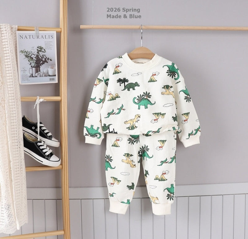 Made Blue - Korean Children Fashion - #fashionkids - Dino Set