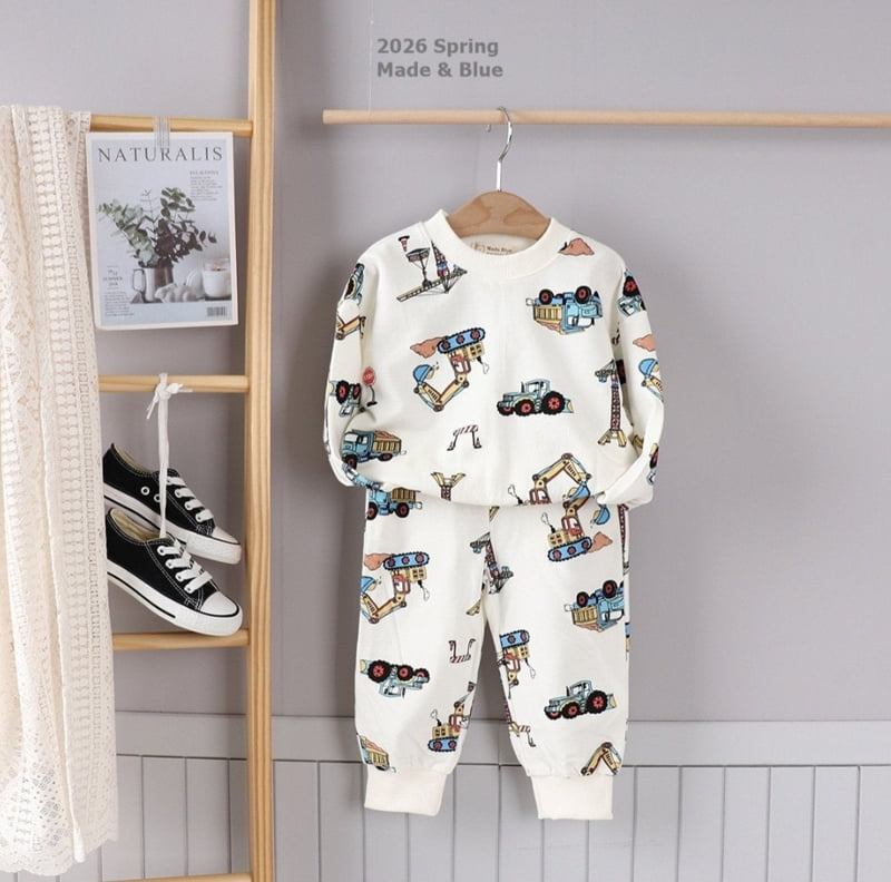 Made Blue - Korean Children Fashion - #kidsshorts - Heavy Equipment Set - 3