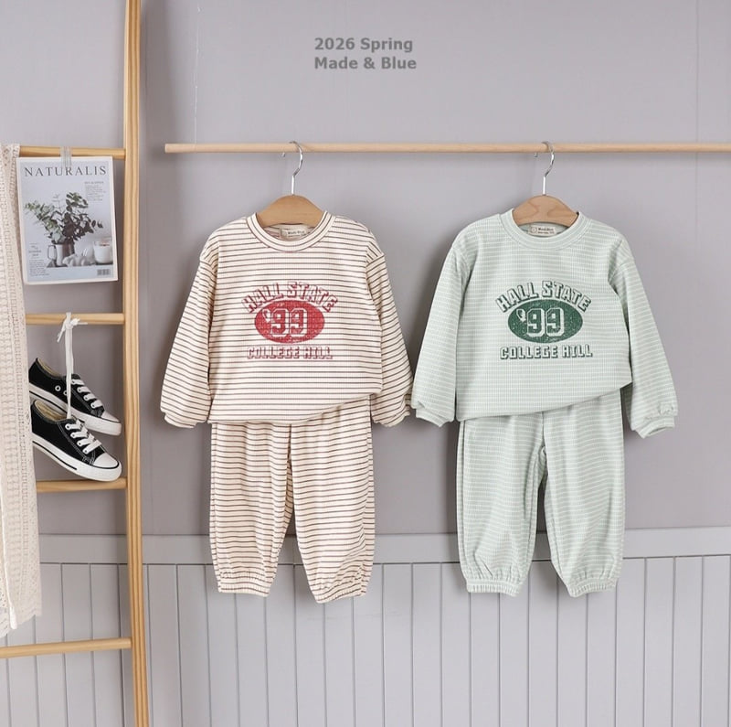 Made Blue - Korean Children Fashion - #kidsshorts - 99 Ribbed Set