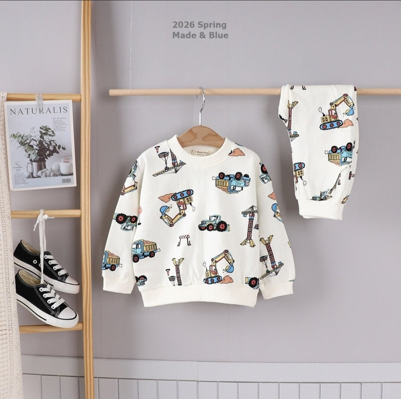 Made Blue - Korean Children Fashion - #kidsshorts - Heavy Equipment Set - 4