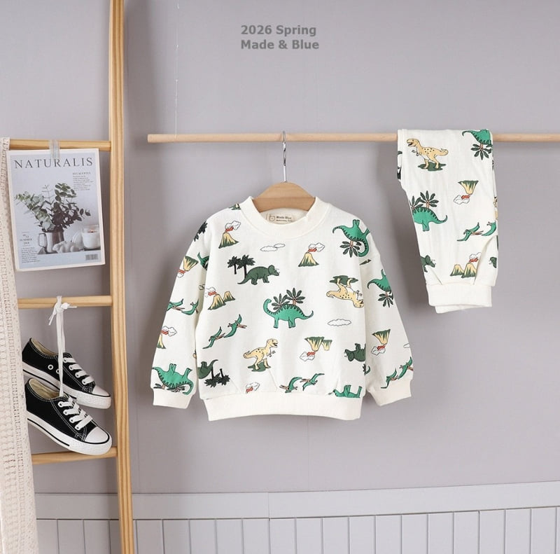 Made Blue - Korean Children Fashion - #kidsstore - Dino Set - 3