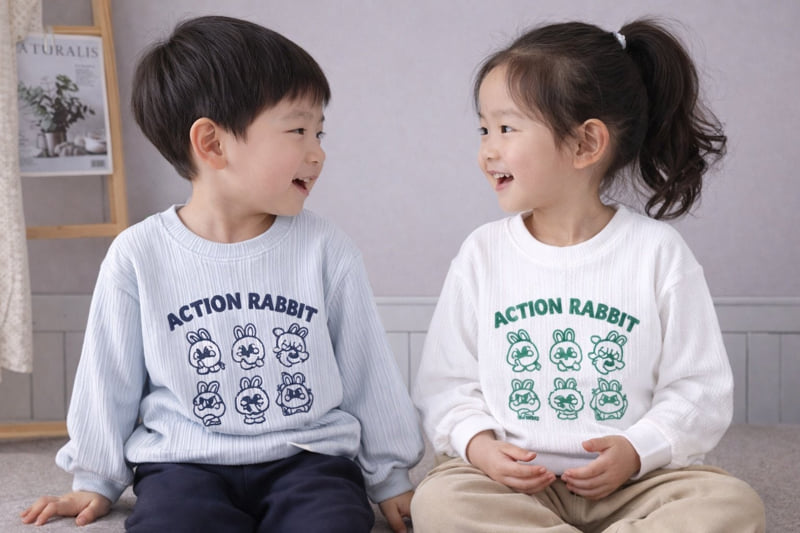 Made Blue - Korean Children Fashion - #kidsstore - Action Rabbit Tee - 7