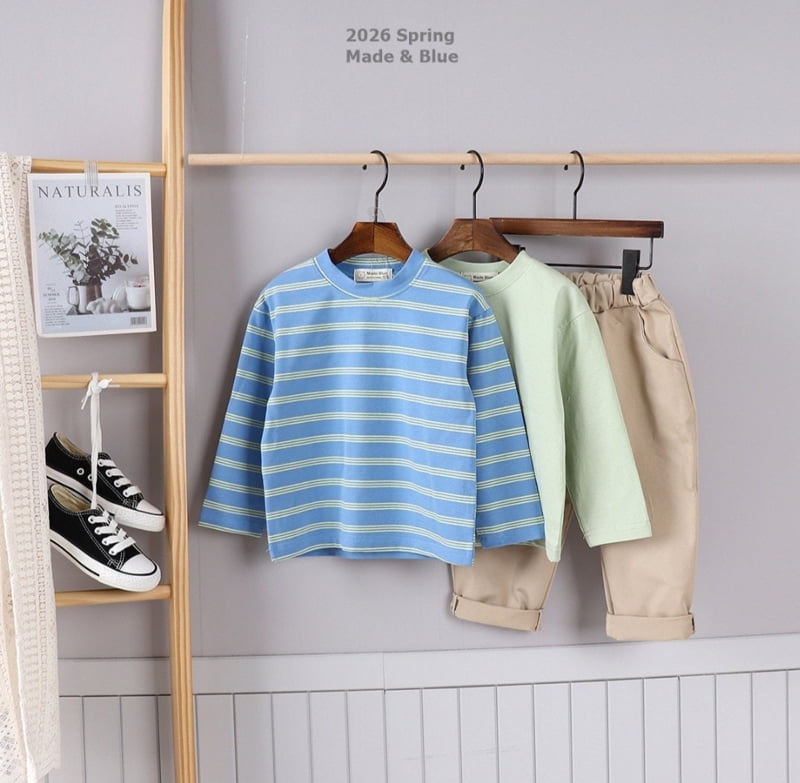 Made Blue - Korean Children Fashion - #littlefashionista - Merry Stripe Tee - 3