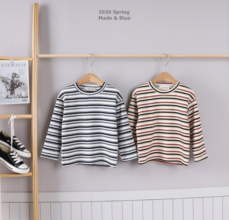 Made Blue - Korean Children Fashion - #littlefashionista - Kling Stripe Tee - 2