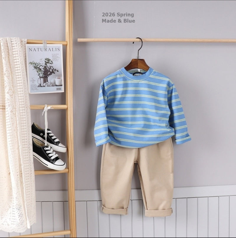 Made Blue - Korean Children Fashion - #littlefashionista - Merry Stripe Tee - 4