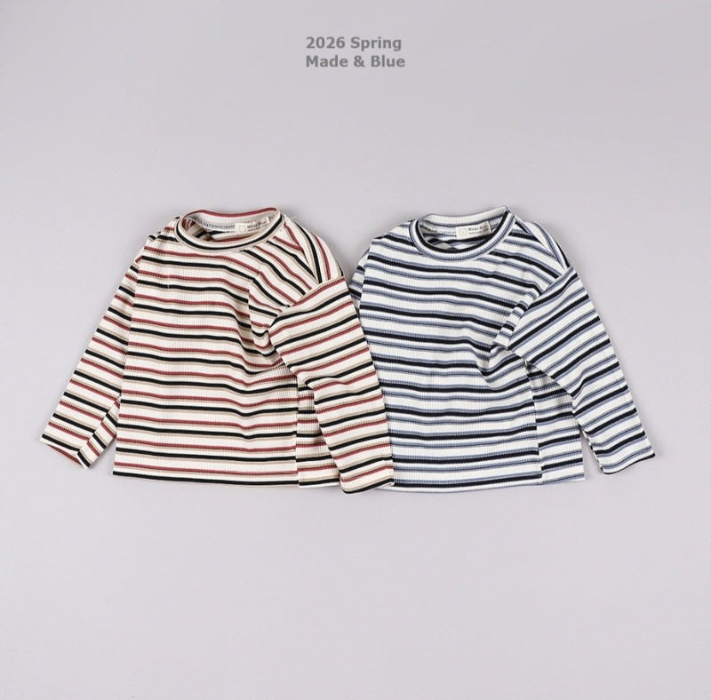 Made Blue - Korean Children Fashion - #magicofchildhood - Kling Stripe Tee - 3